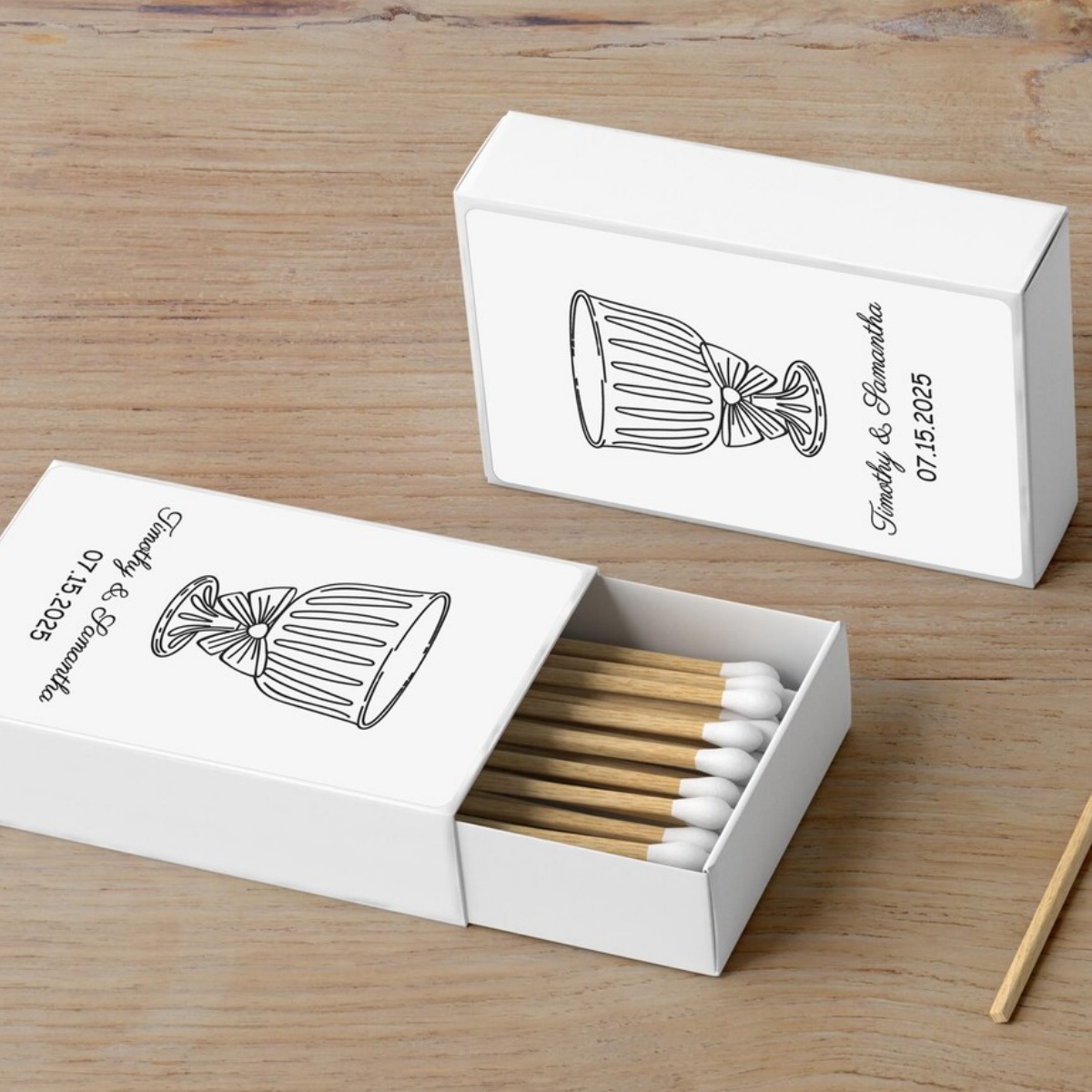 Champagne Tower Set - Kişiye Özel Kibrit Kutusu - Özel