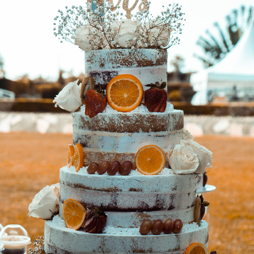 Wedding Cake Supply - 4 Adet Köpük Kek Modeli, Beyaz,