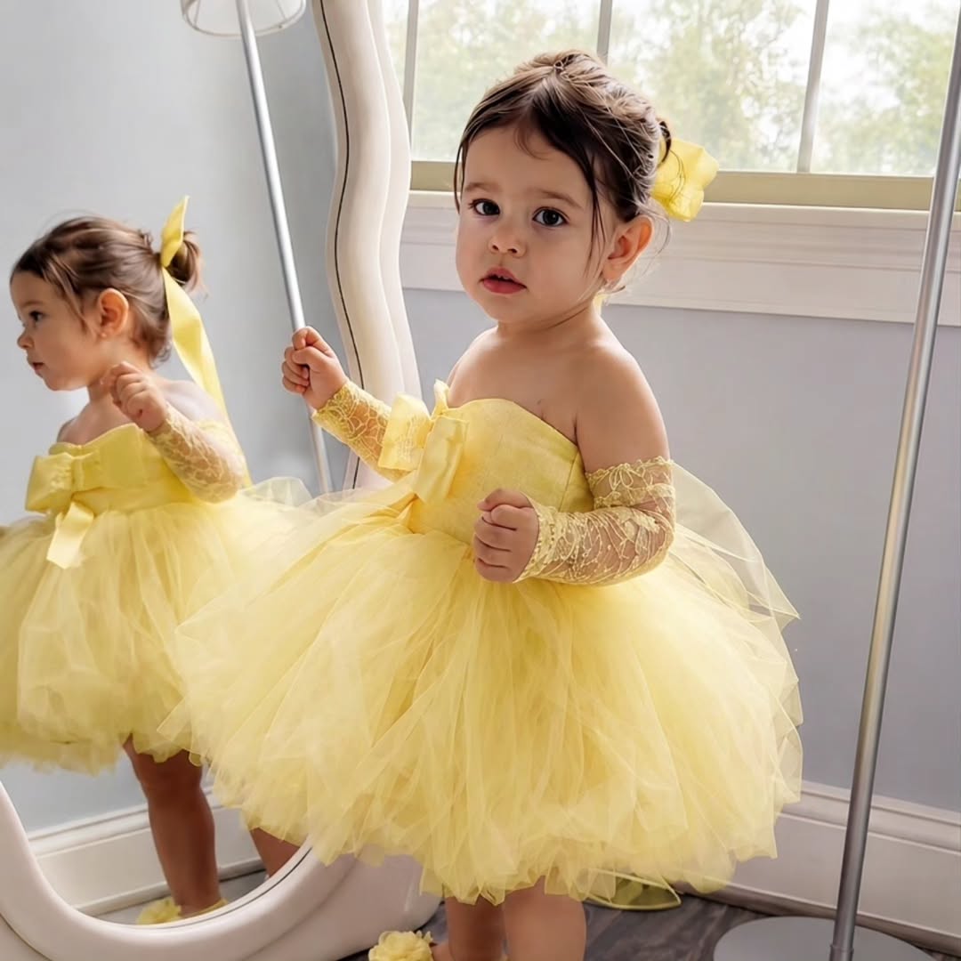 Prenses Sarı Çiçek Kız Elbise  - Bridal Sash Ribbon incelemesi ve fiyatı