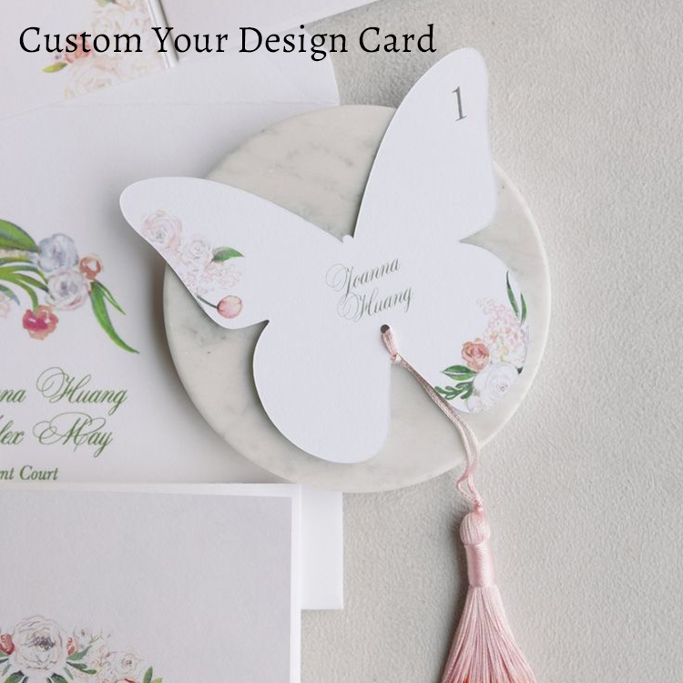 Özel Zarif Kelebek Menü Düğün  - Wedding Supply Business incelemesi ve fiyatı