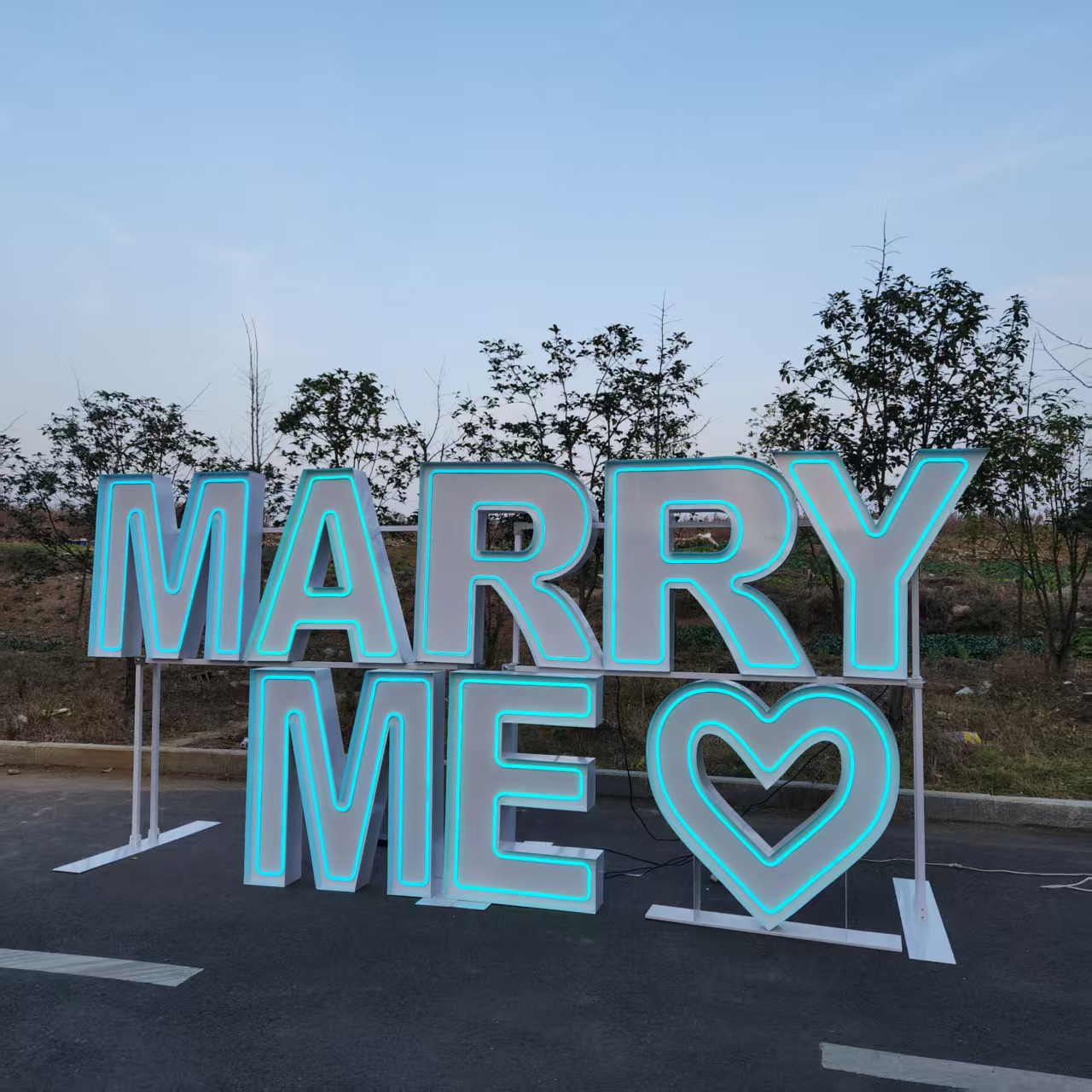 MARRY ME Metal RGB LED Neon Ta - Wedding Party Supply Rentals incelemesi ve fiyatı