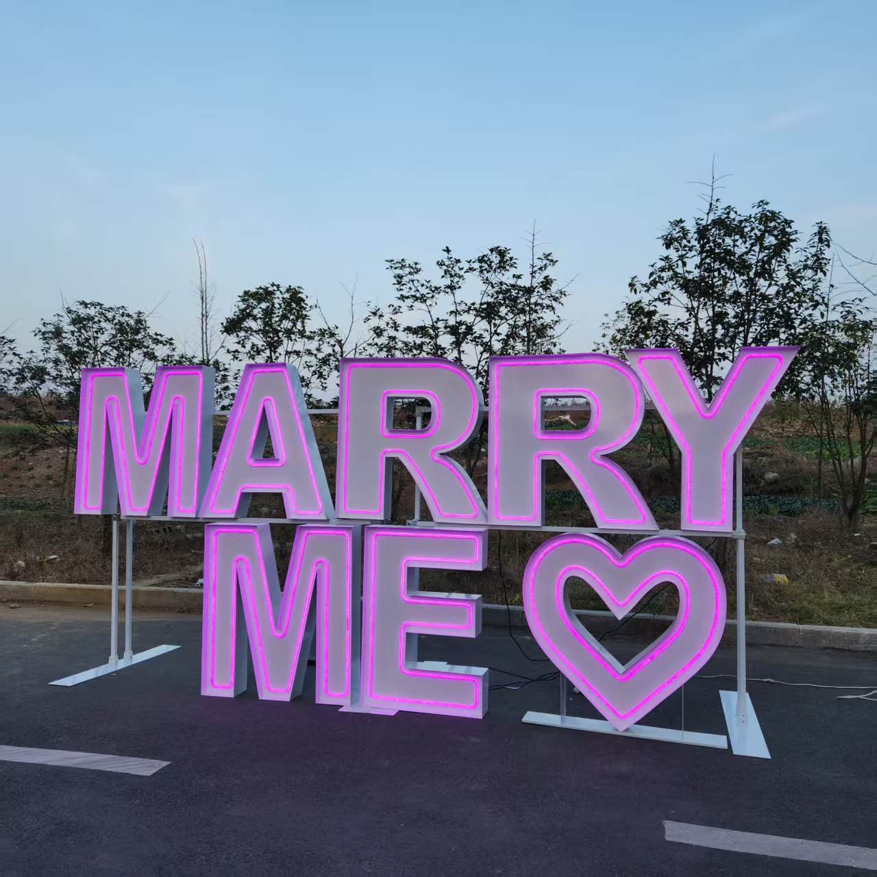 MARRY ME Metal RGB LED Neon Ta - Wedding Party Supply Rentals incelemesi ve fiyatı