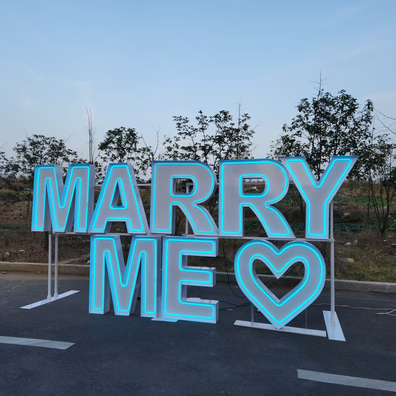 MARRY ME Metal RGB LED Neon Ta - Wedding Party Supply Rentals incelemesi ve fiyatı
