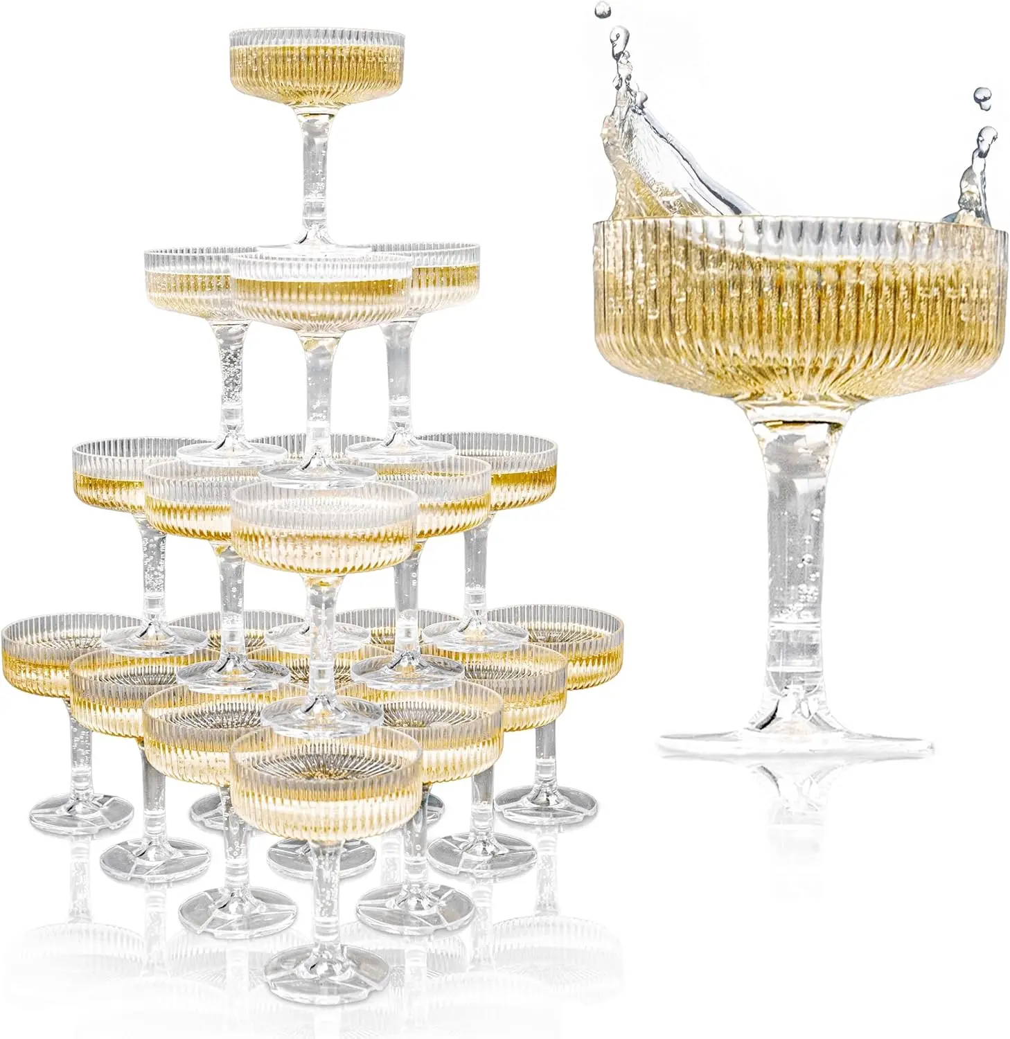 20-60 adet akrilik şampanya ku - Champagne Tower Set incelemesi ve fiyatı
